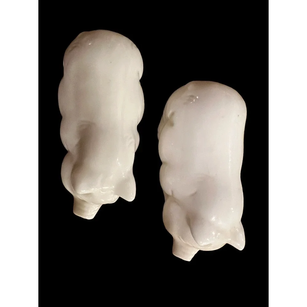 Vintage Shafford‎ White Pig Salt and Pepper Shakers Set Of 2